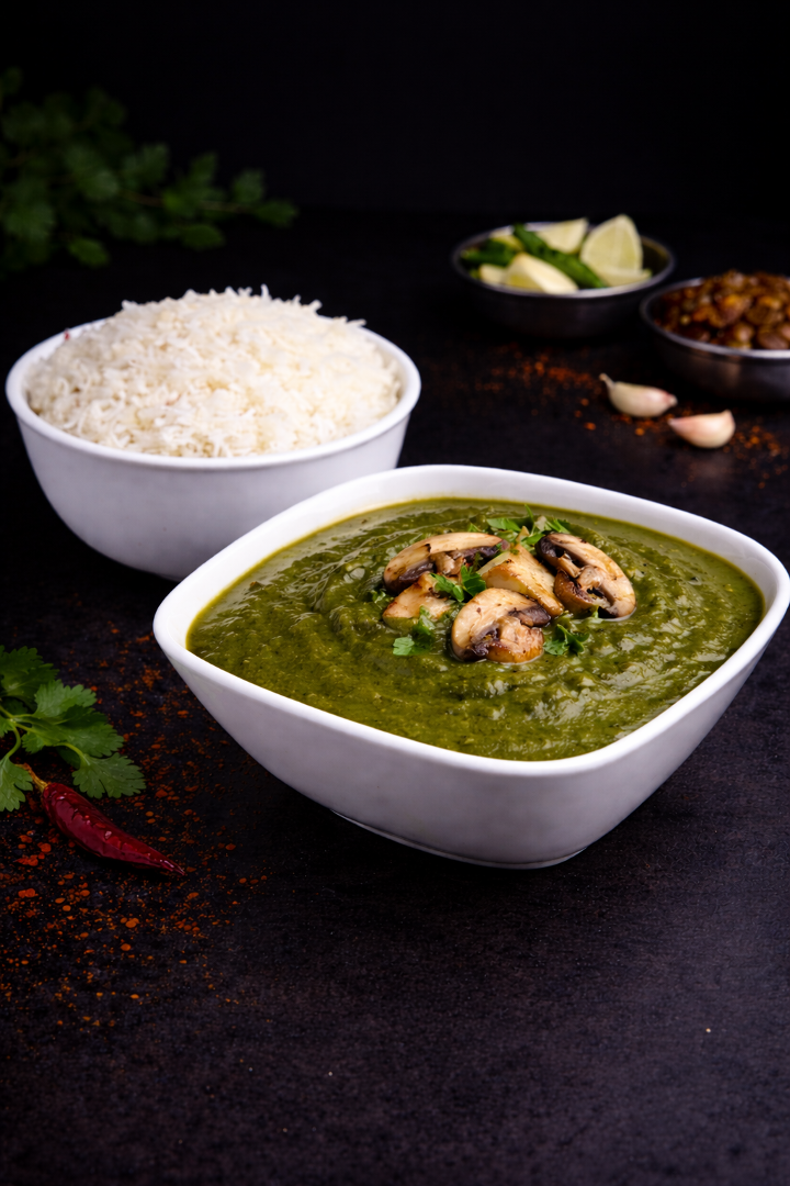 Pachimirchi Mushroom Curry (Green Chilli Mushroom Curry).