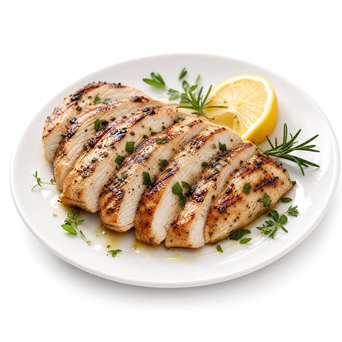 Side of grilled chicken.