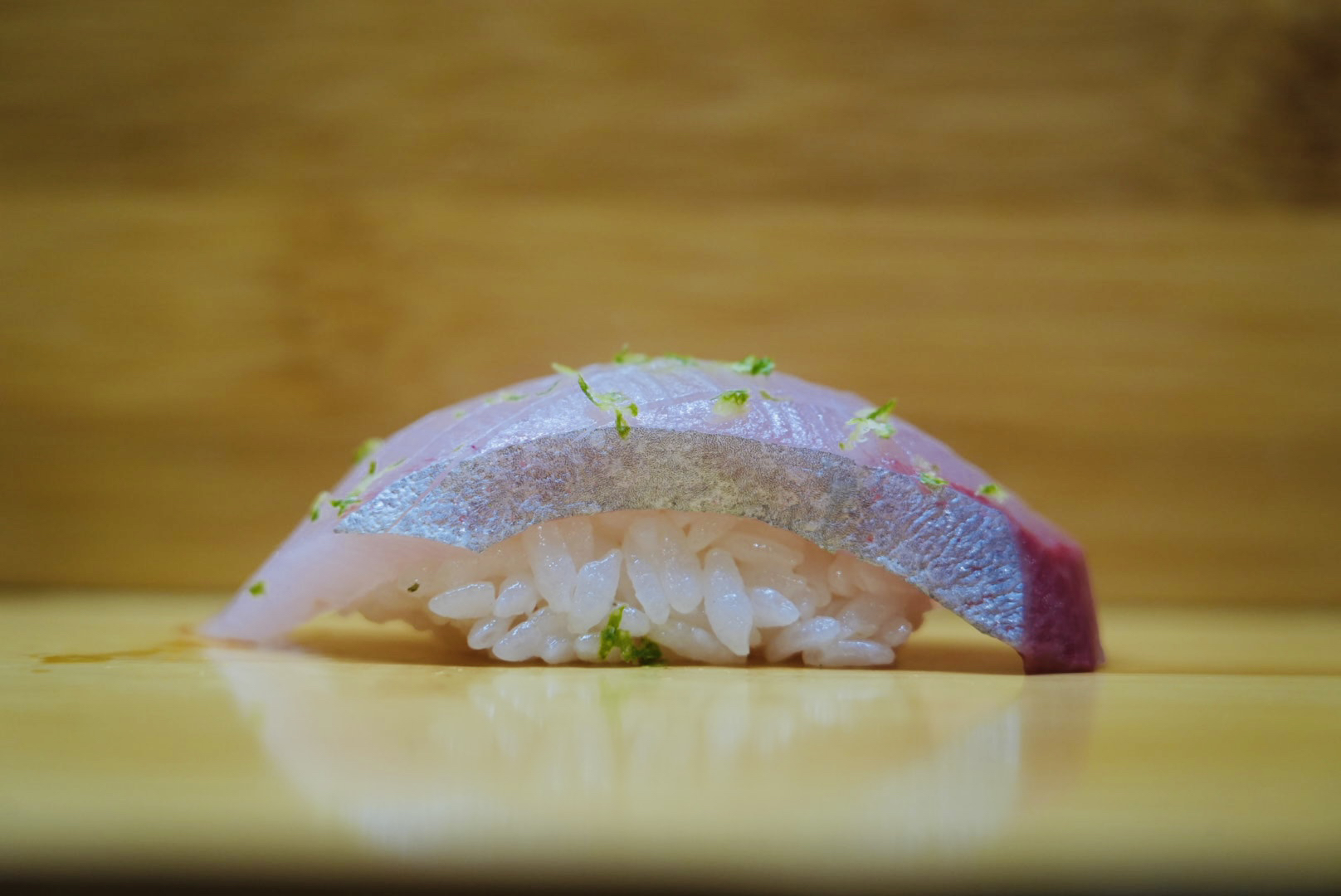 Kanpachi Lime Zest Sushi.