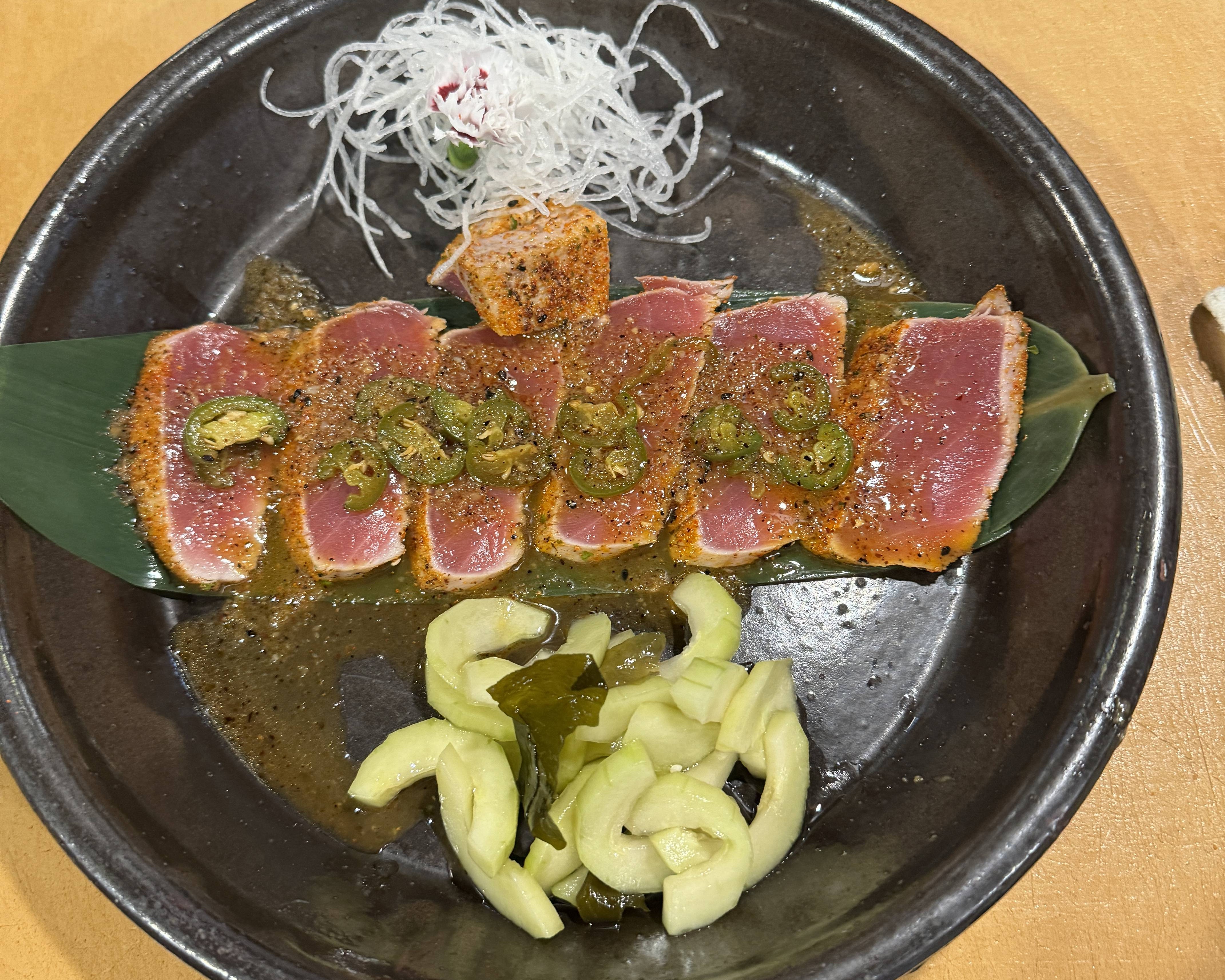 Tuna Tataki Special Sashimi.