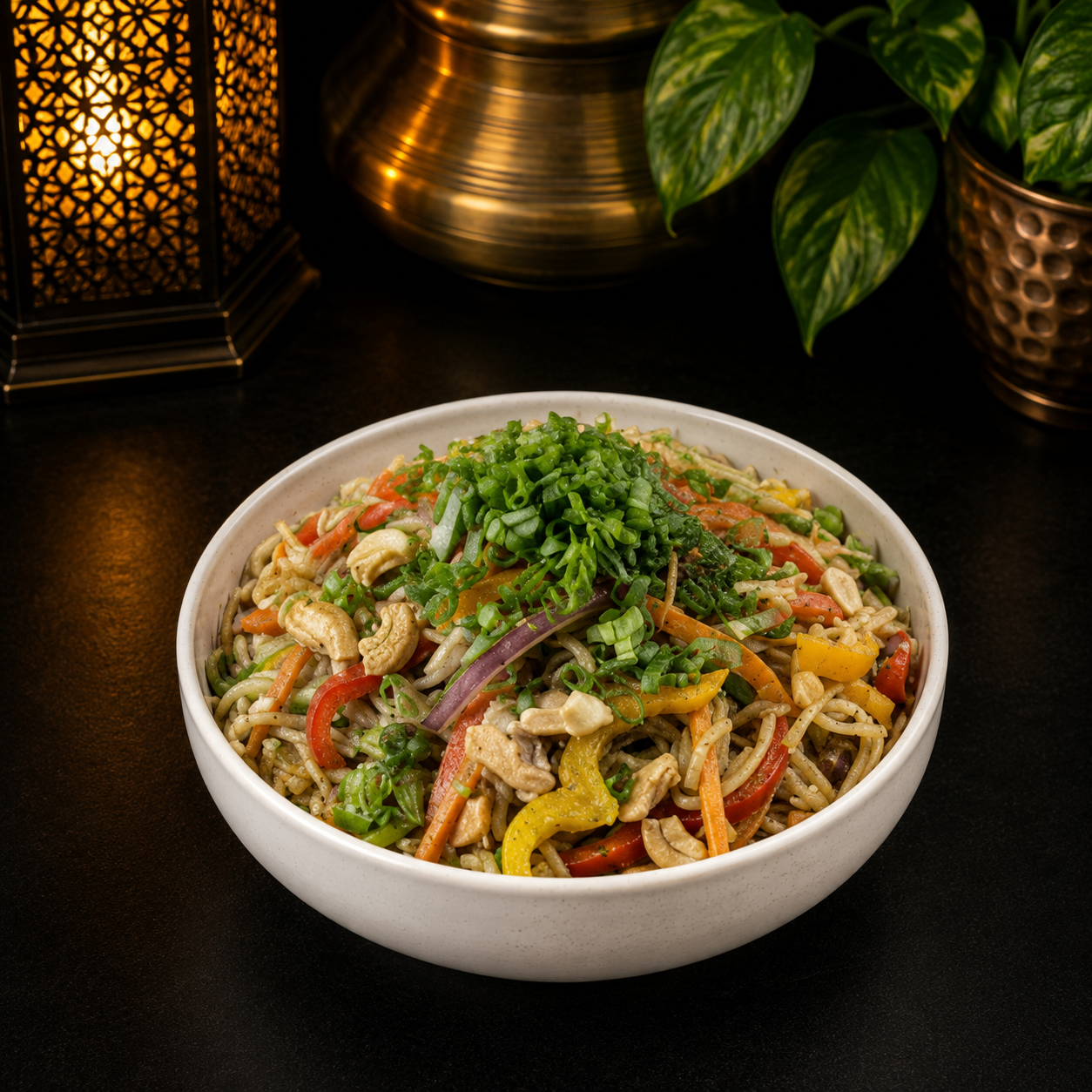 Gongura Shrimp Noodles (Sorrel Leaf Shrimp Noodles).