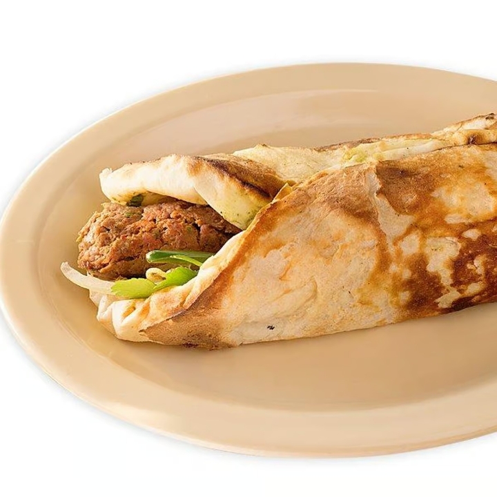 Beef Seekh Naan Roll.