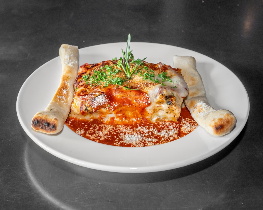 Wood Fired Sausage Lasagna.