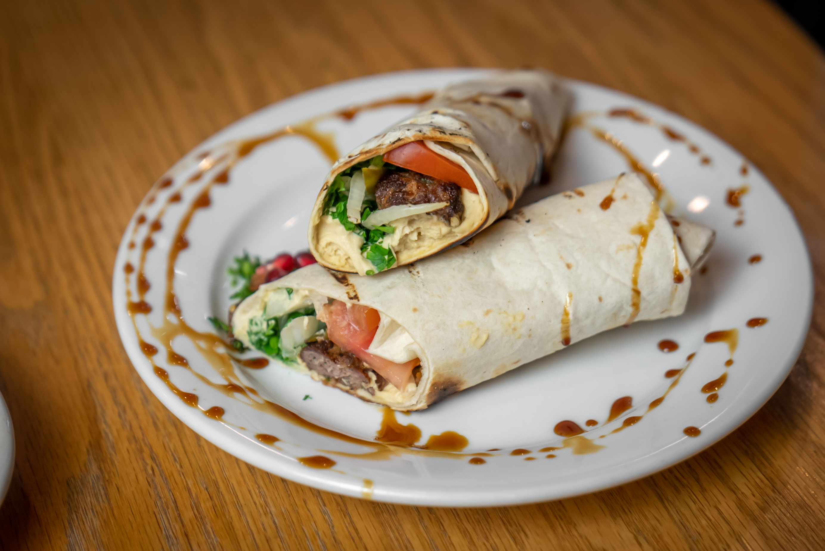 Lamb Shish Kebab Wrap.