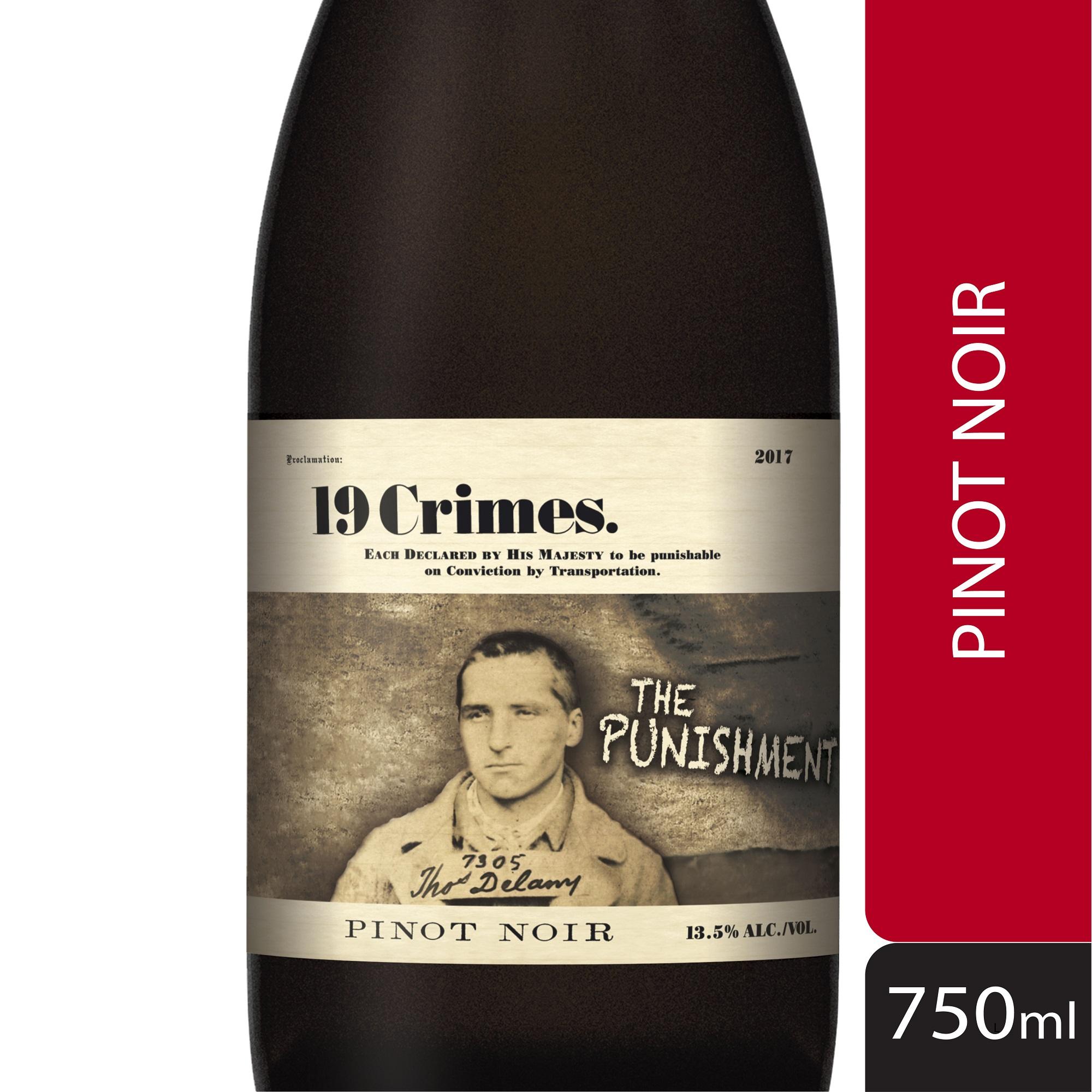 19 Crimes South Eastern Australia Punishment Pinot Noir 750ml.