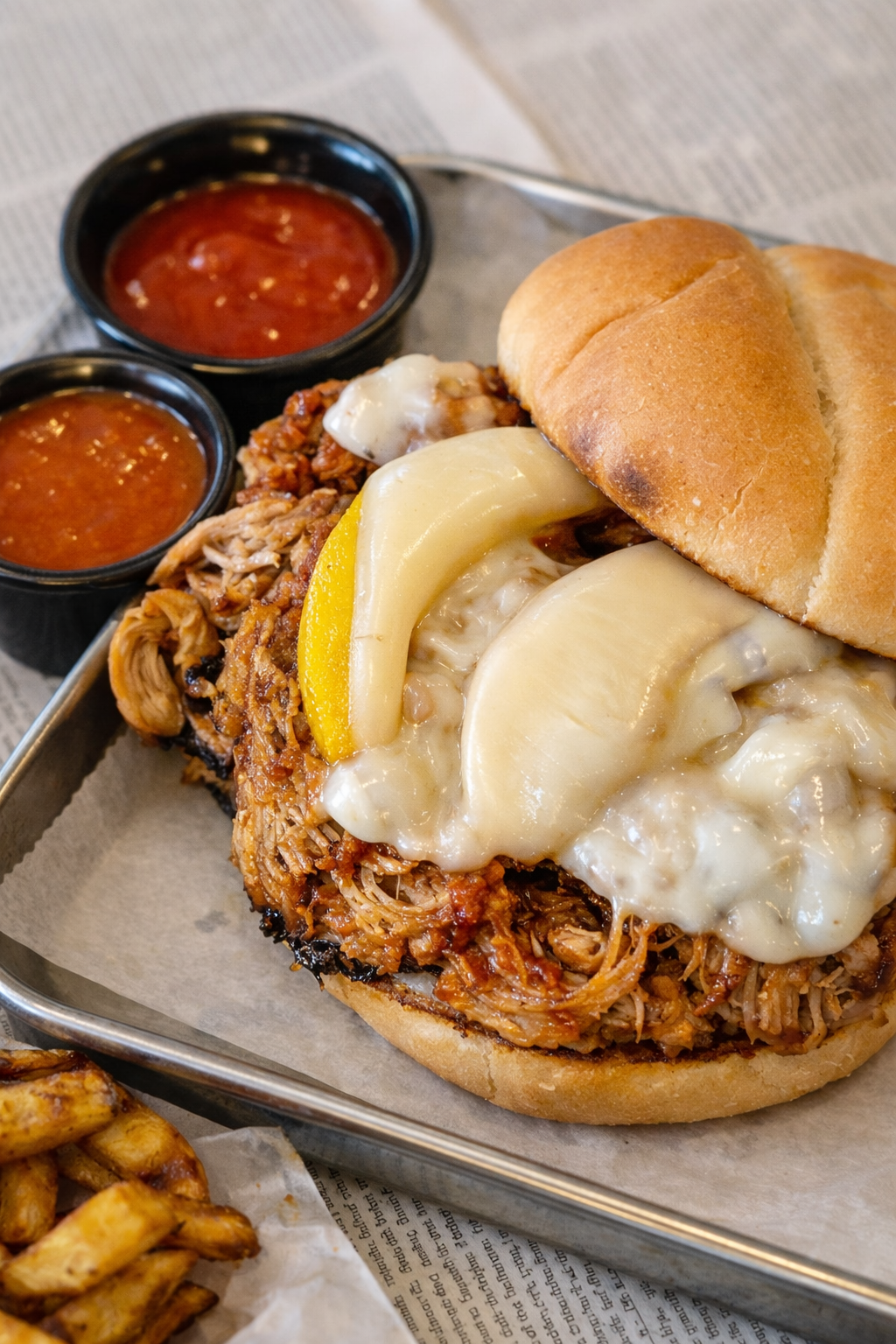 Pig & Peach Sandwich.