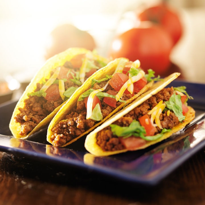 Seasoned Ground Beef Tacos.