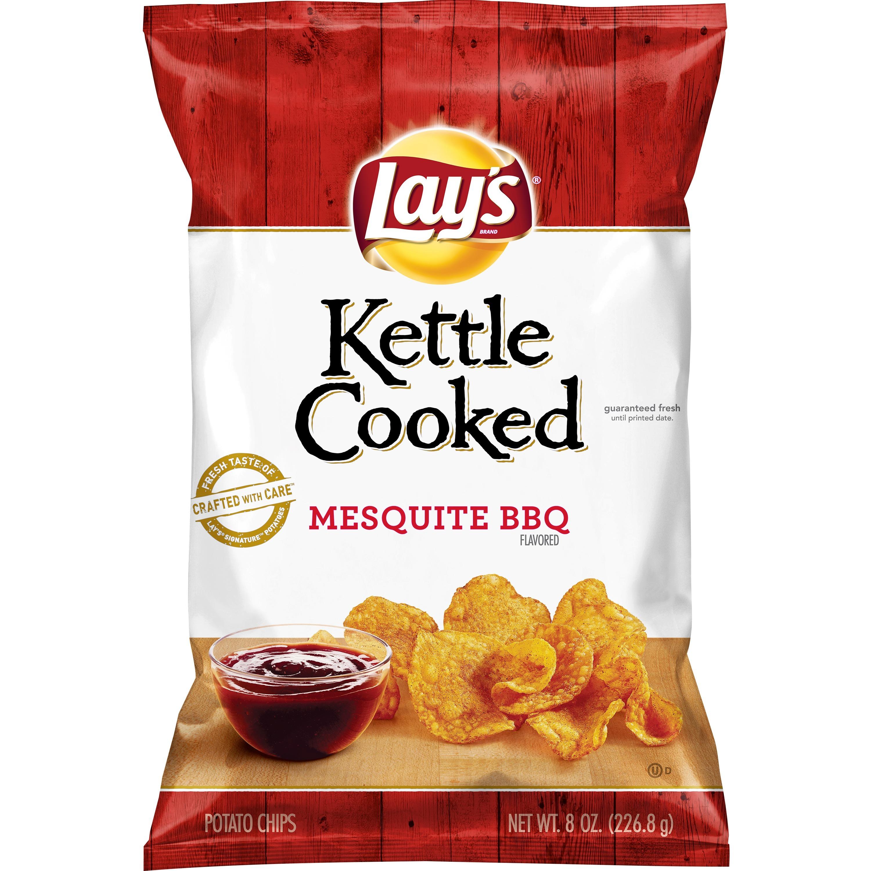 Lay's Mesquite BBQ Kettle Cooked Chips.