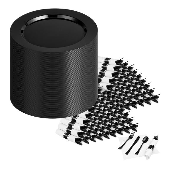 Disposable Plates, Napkins, and Utensils.