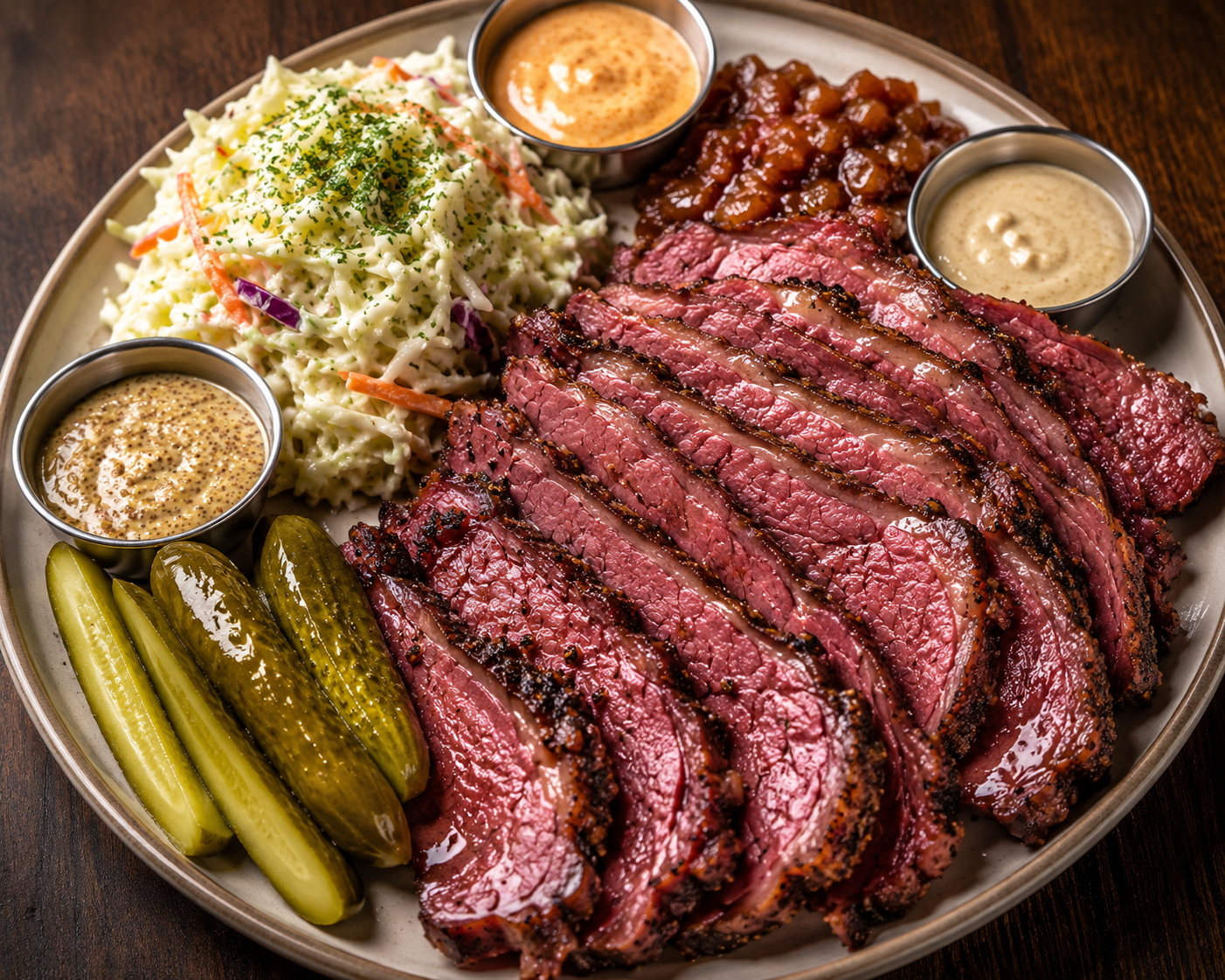 Steamed Pastrami Plate.