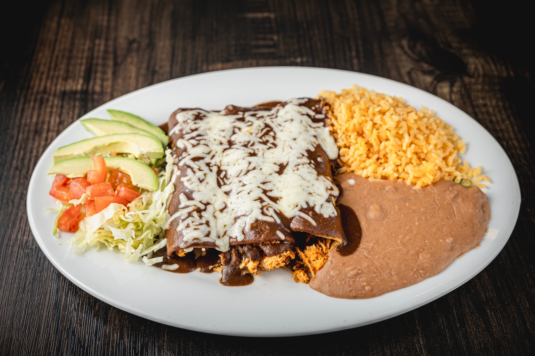 Chicken Mole Enchiladas.