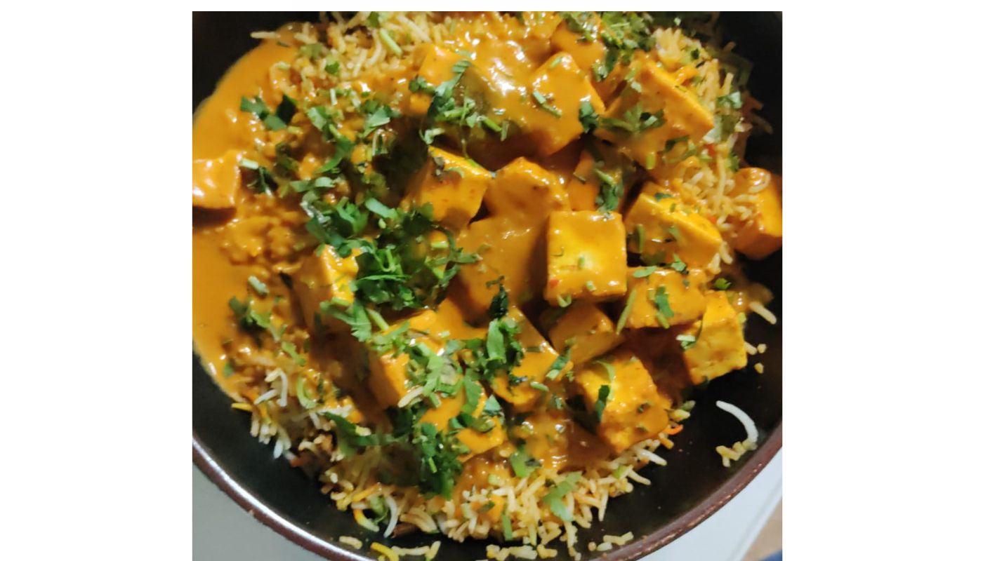Paneer 65 Biryani.