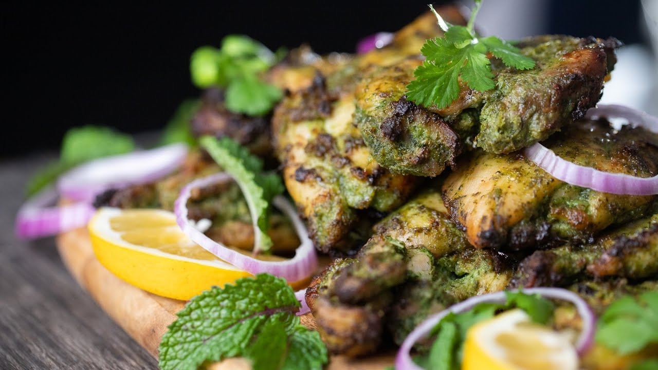 Hariyali Chicken Kebab.