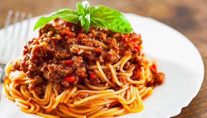 Kid Pasta with Meat Sauce.