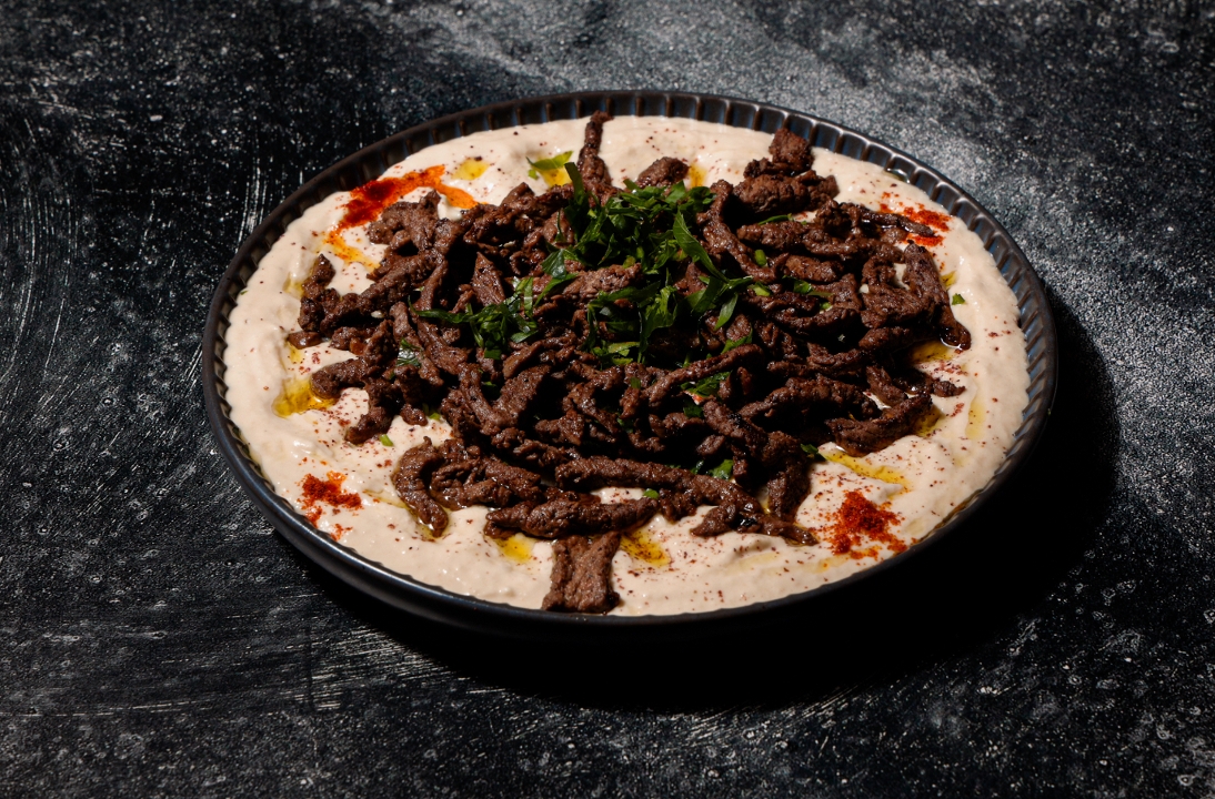 Beef Shawarma Hummus.