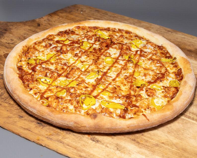 Medium BBQ Chicken Pizza.