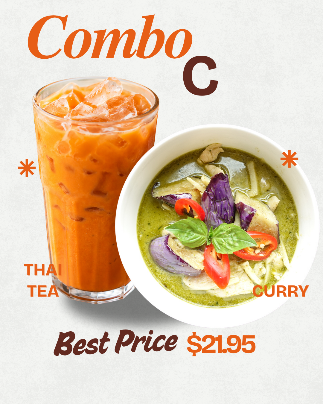 Combo C - (Curry + Thai Tea).