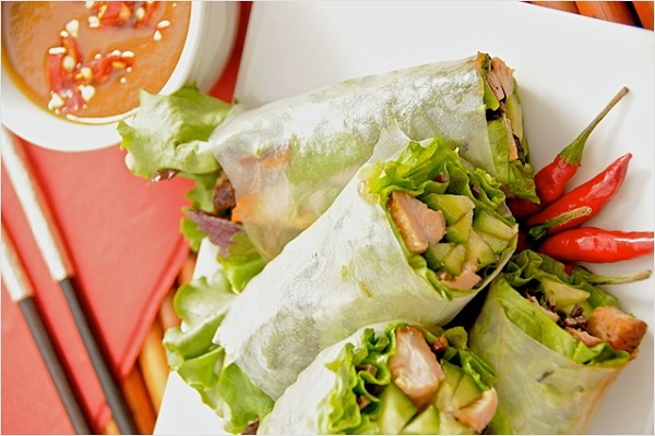 Grilled Pork Fresh Rolls.