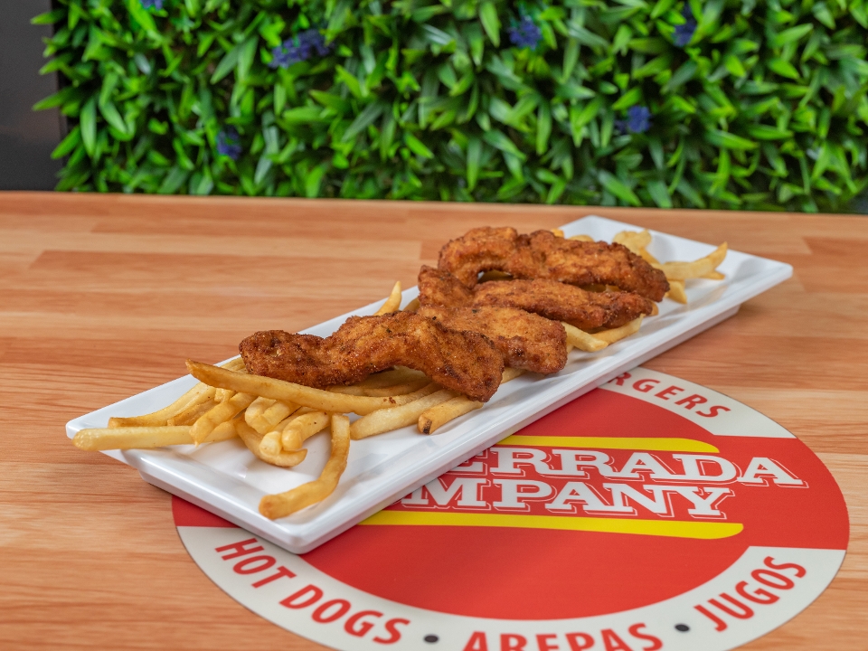 3 Chicken Tenders with Fries.