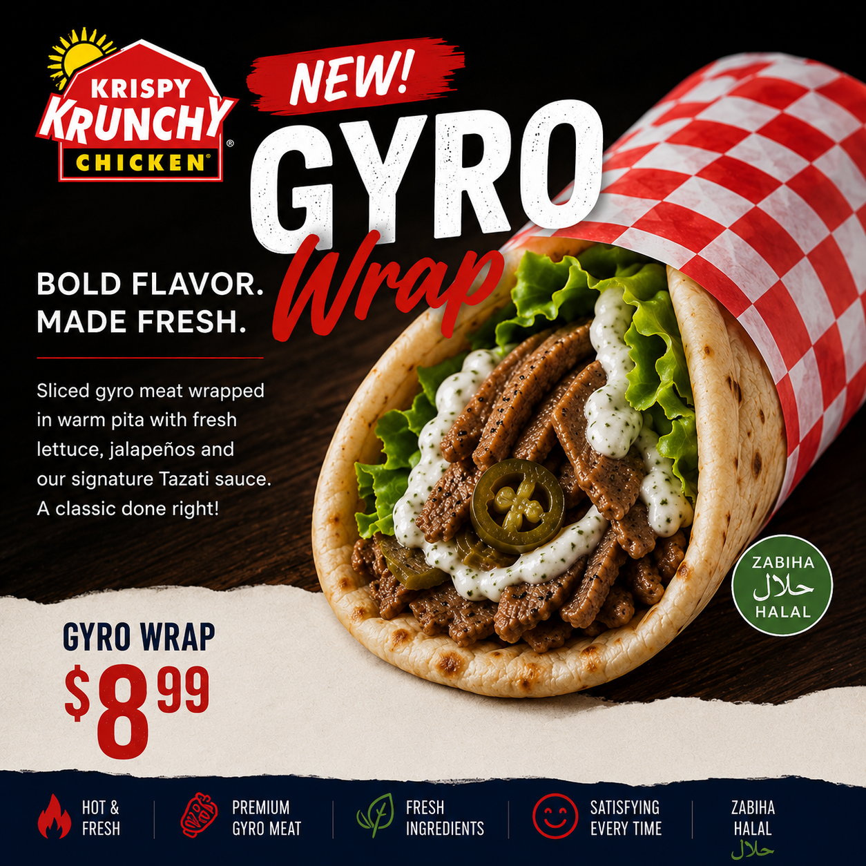 Gyro Wrap Halal.