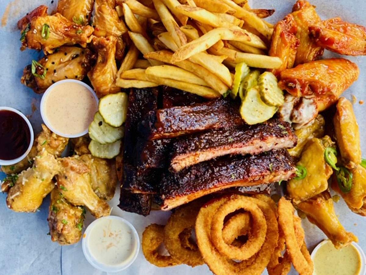 Family Style Ribs & Wings Combo.