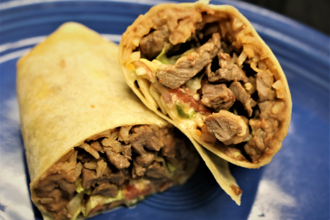Carne Asada Burrito.