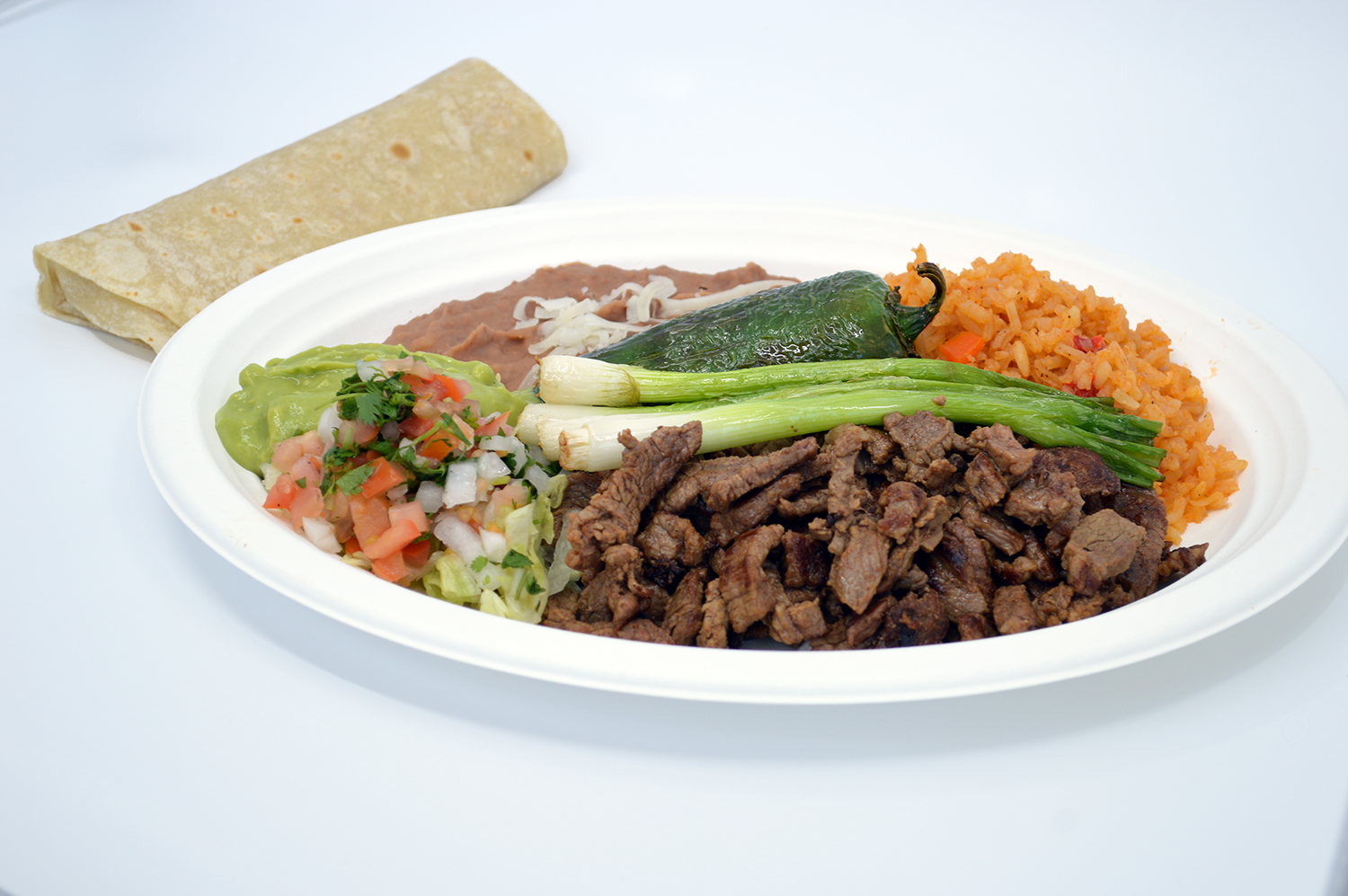 Platter with Rice & Beans.