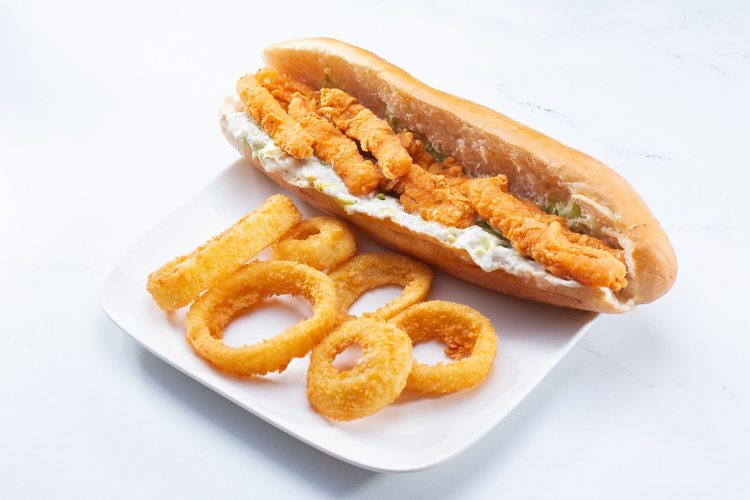 Fried Calamri Sandwich.