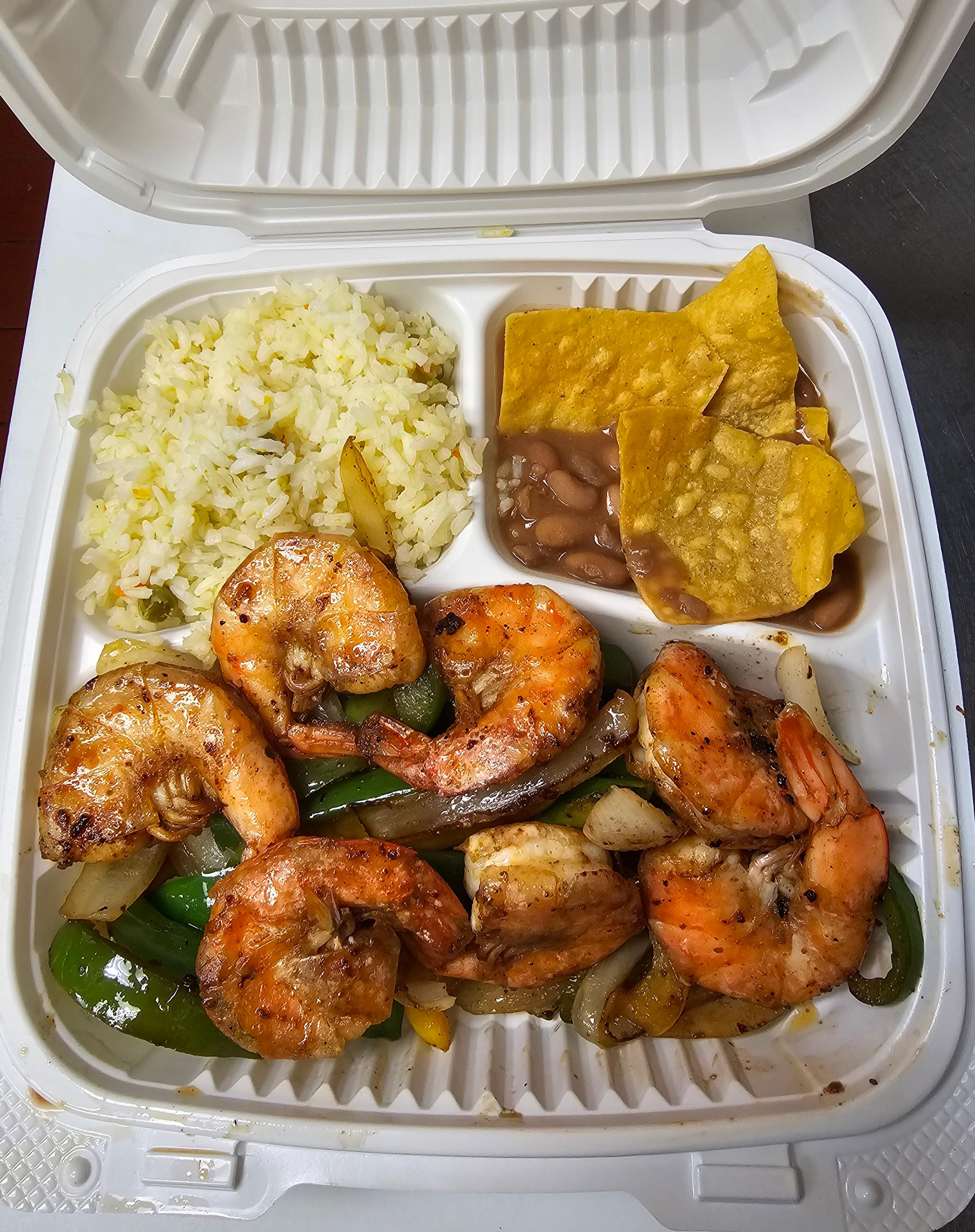 Shrimp Fajitas (camaron).