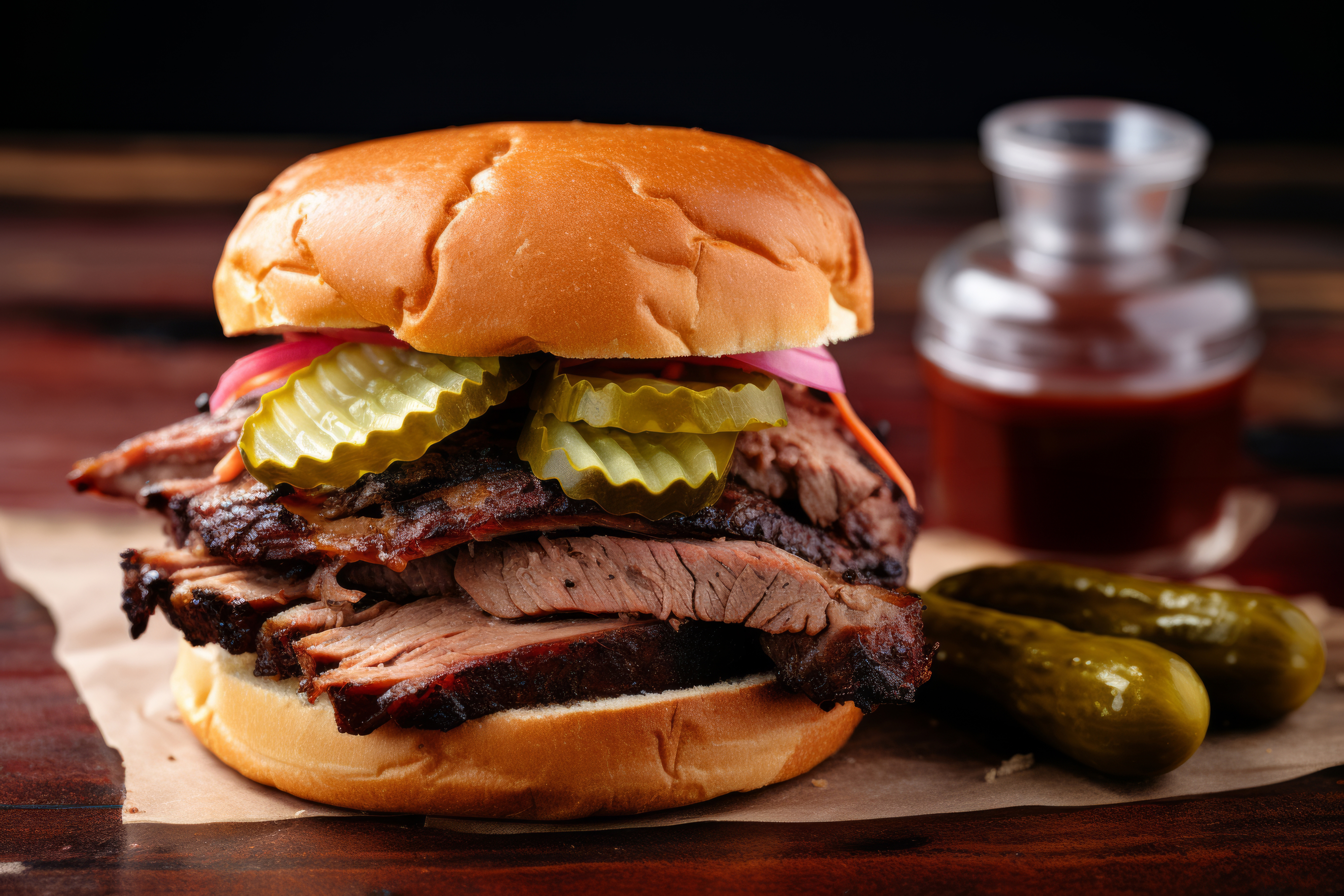 Beef Tri-Tip Sandwich.