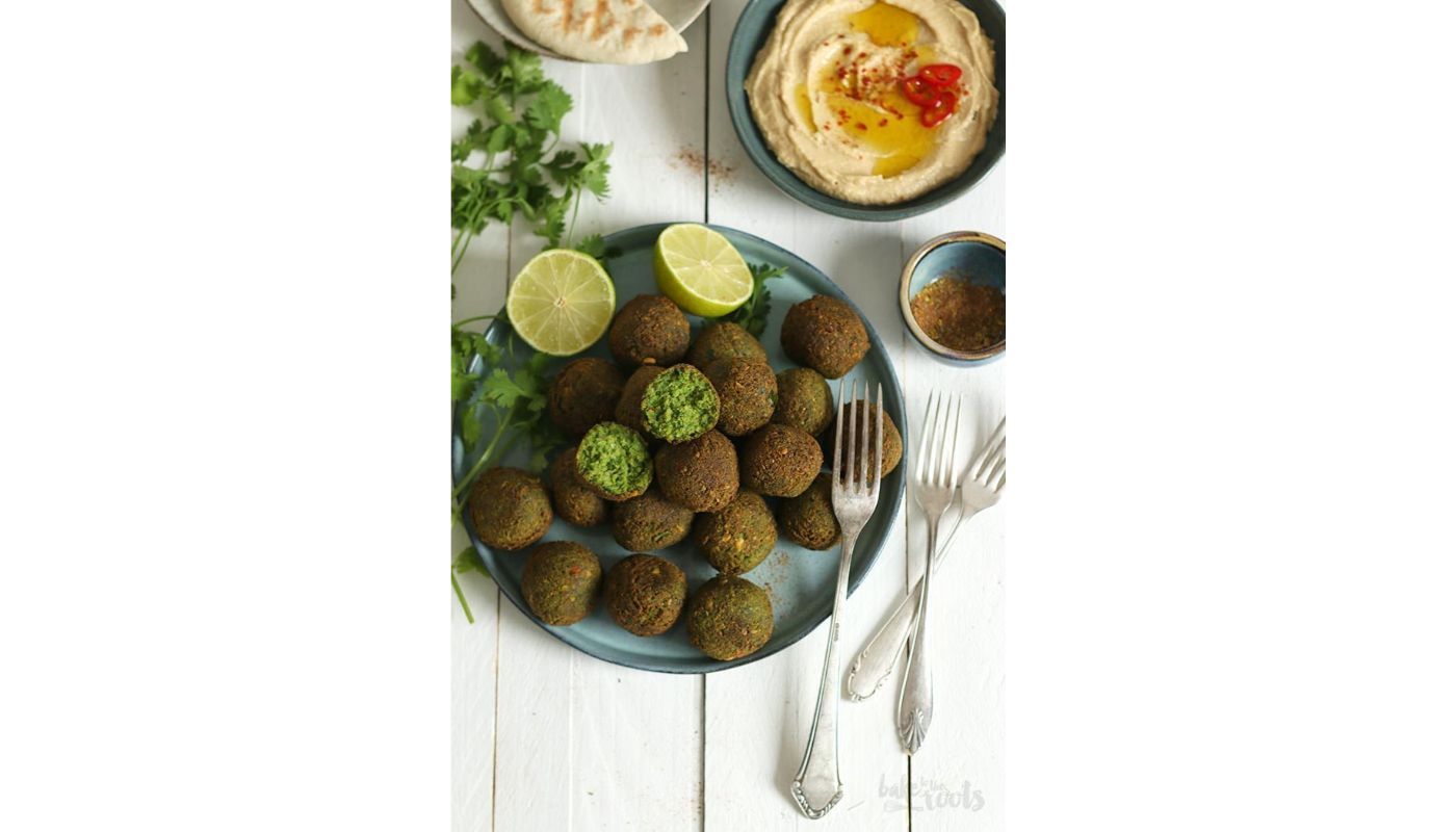Fried Falafel Cakes W/ Hummus (5) (Vegan, Gluten-Free).