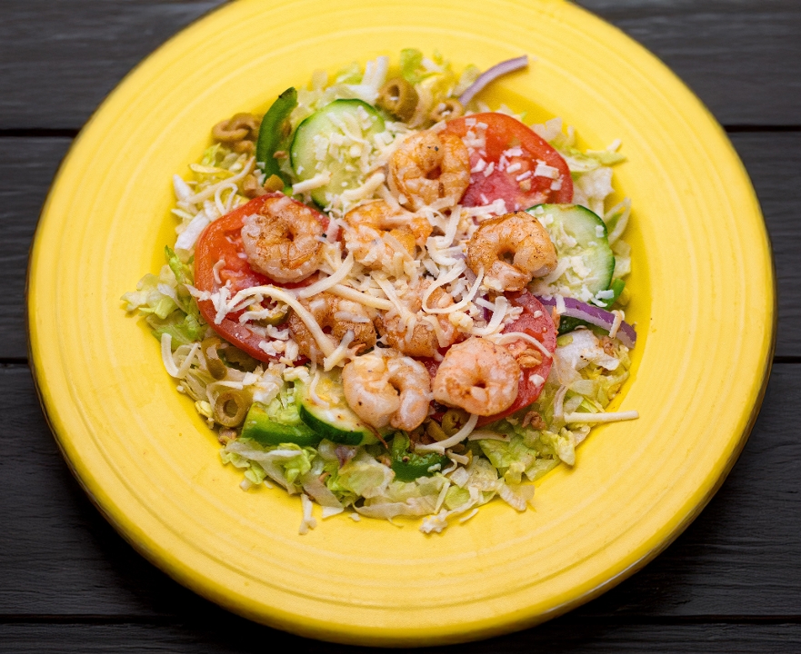 Grilled Salad Shrimp.