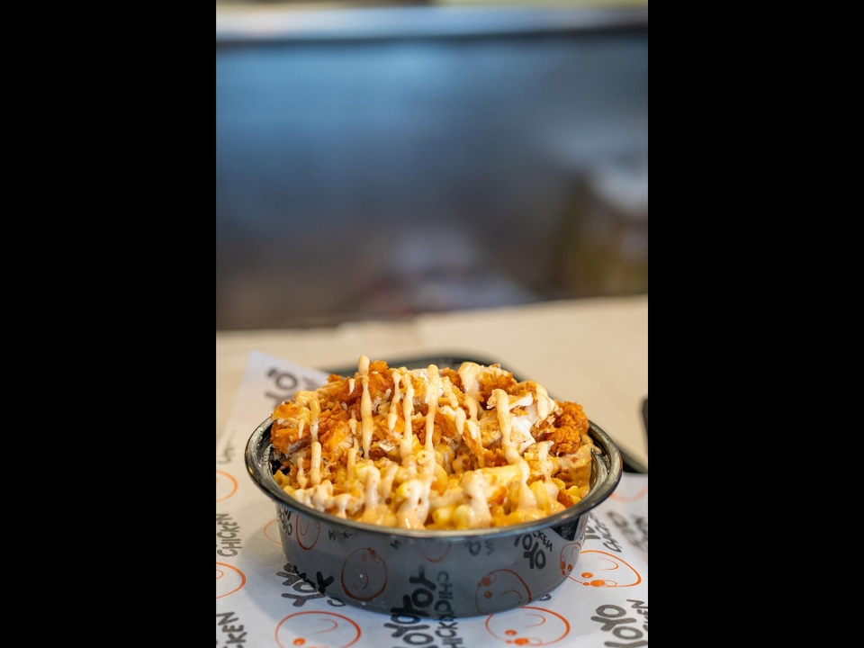 YoYo Chicken Mac Bowl.