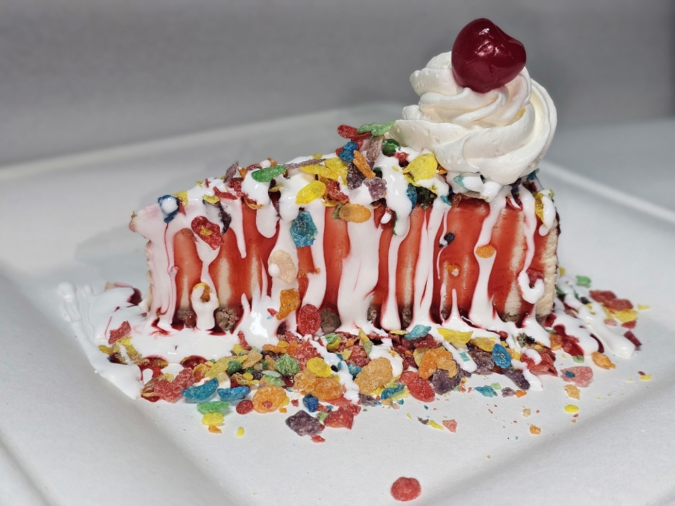 Fruity Pebbles Cheesecake.
