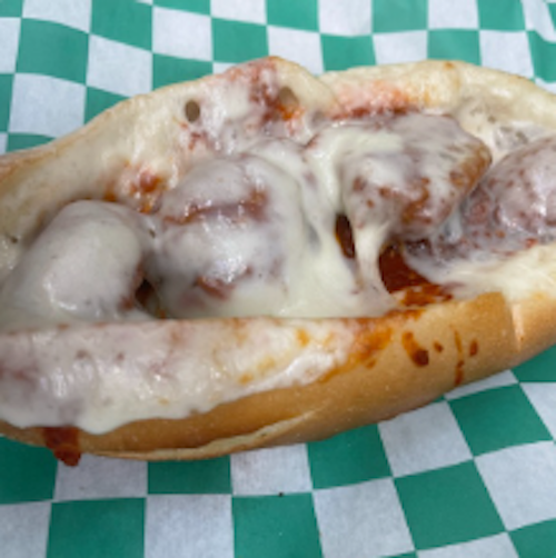 9" Meatball Provolone Grinder.