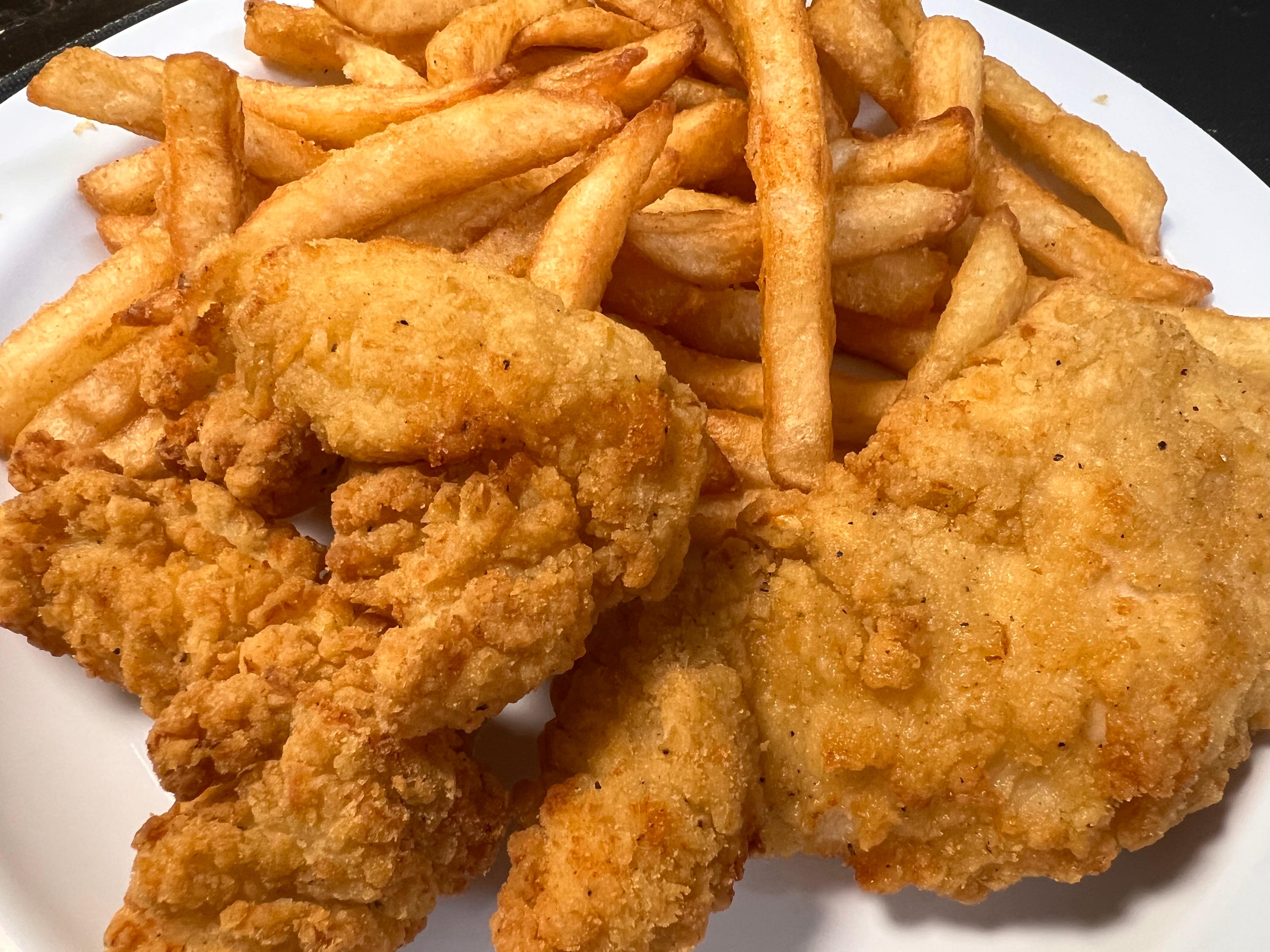 CHICKEN TENDERS & FRIES.