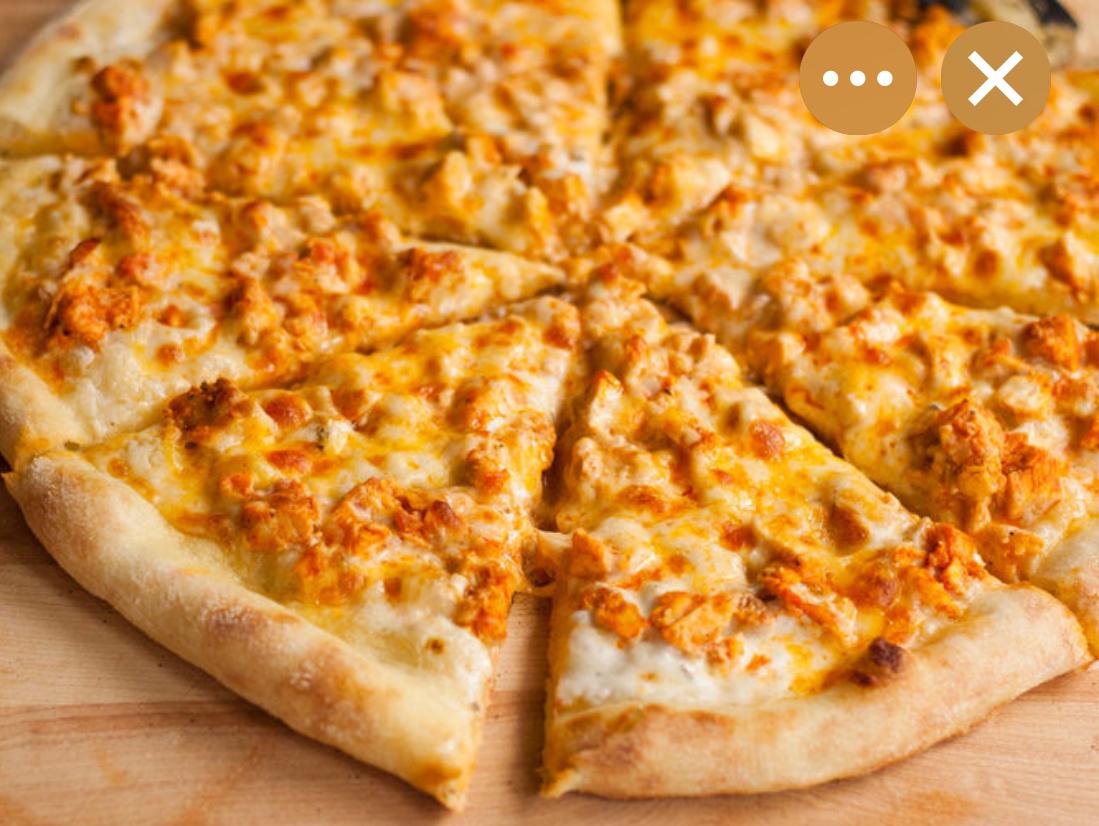 18" Buffalo Chicken Pizza.