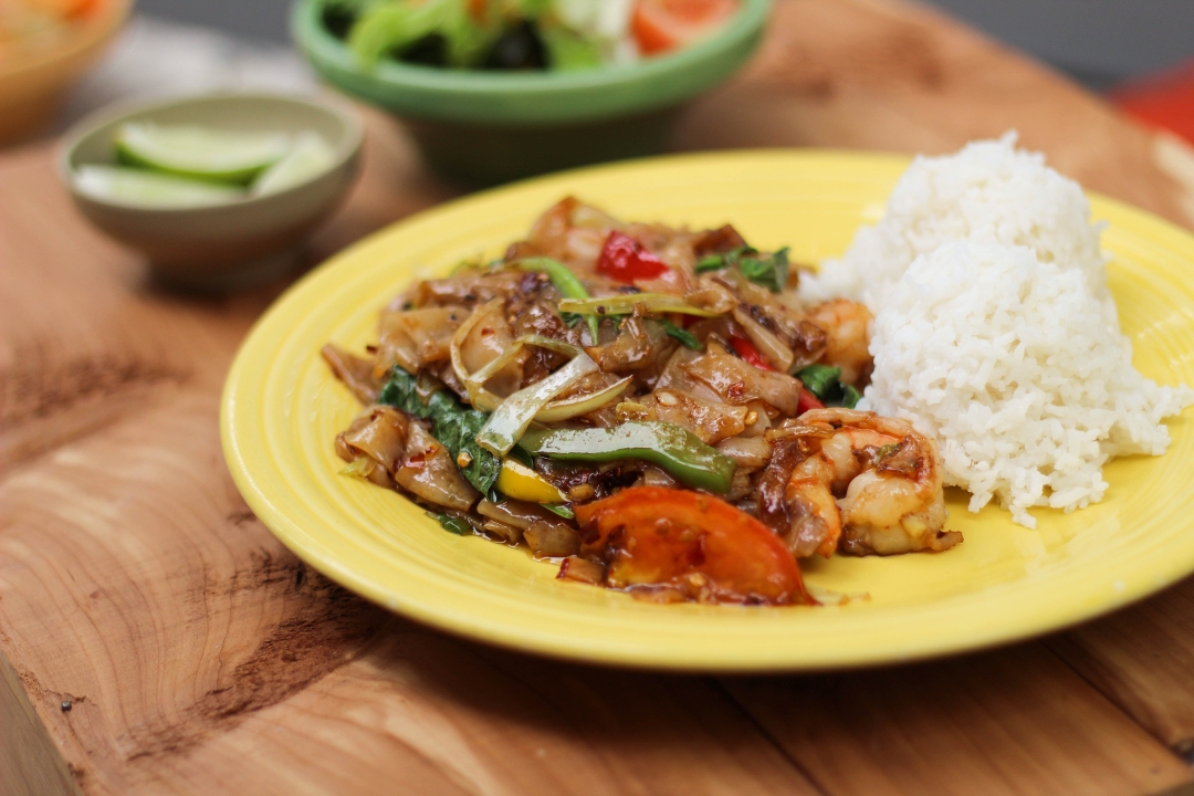 L. Spicy Drunken Noodles.