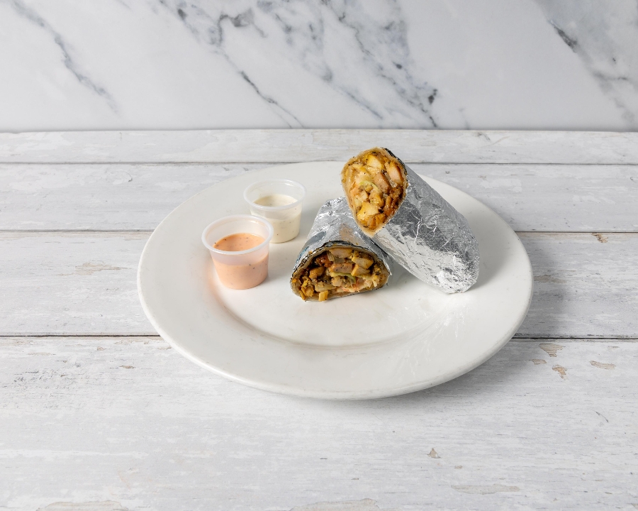 Chicken Malai Kebab Roll.