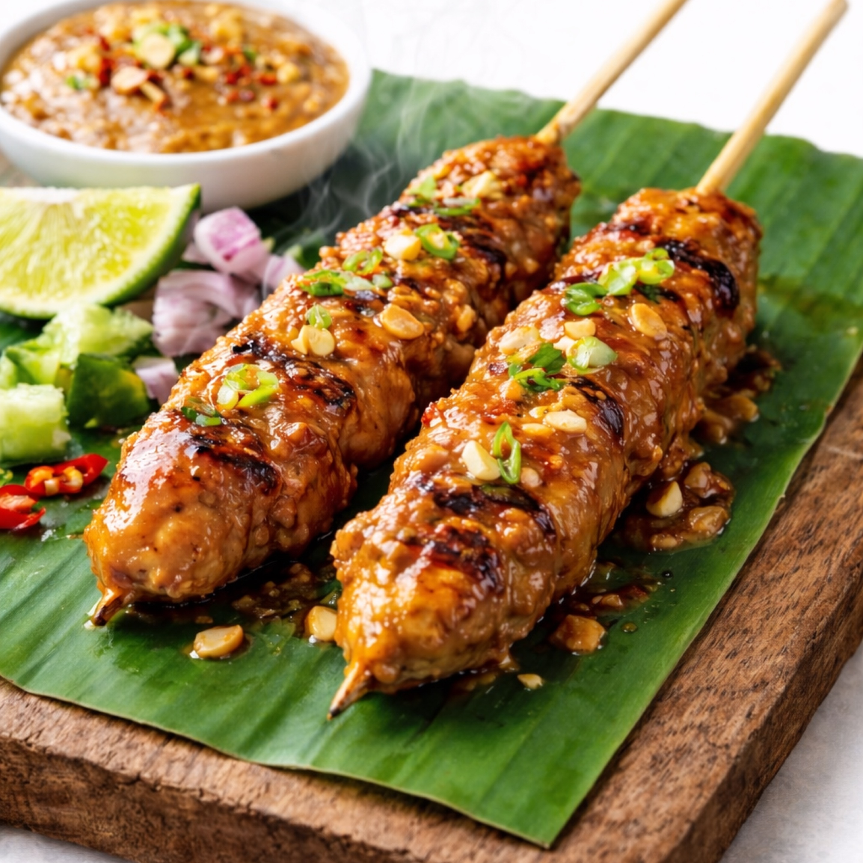 Grilled Chicken Skewers ( Sate ) 2 pcs..