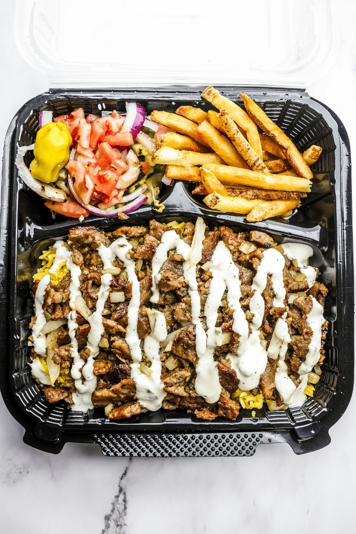 Classic Beef Over Rice.