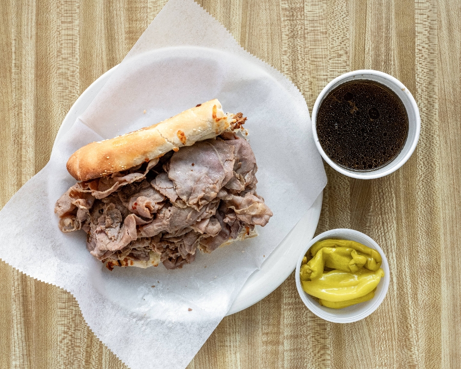 18" Italian Beef with Cheese.