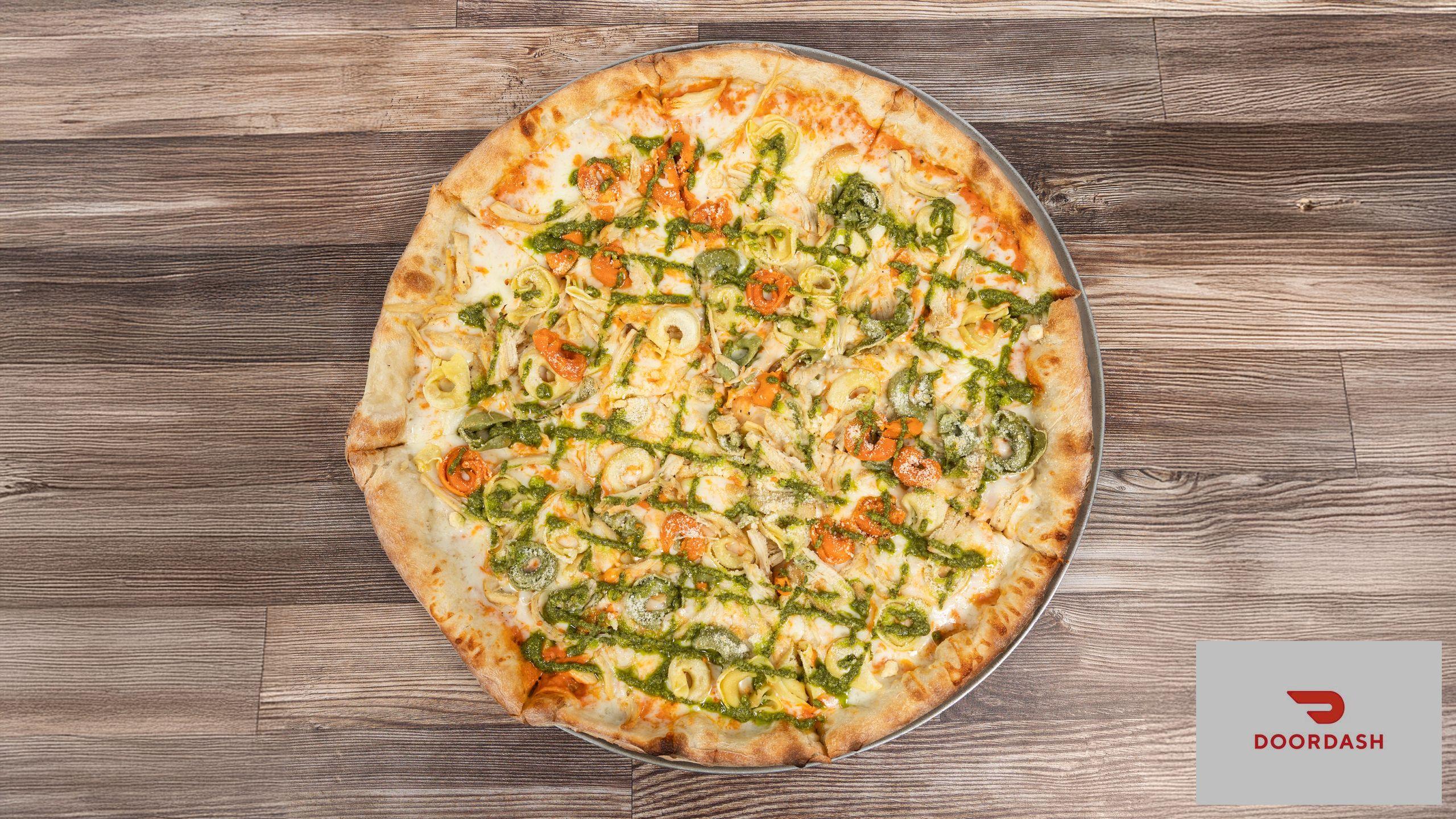 Chicken Tortellini Pizza.