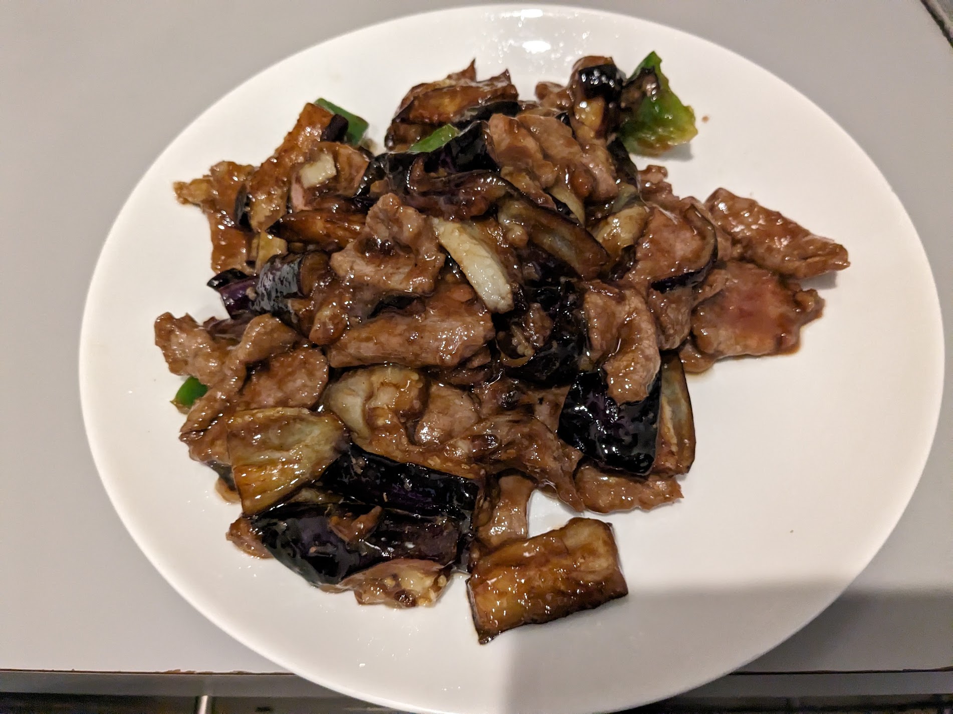 46 茄子牛/Beef With Eggplant in Garlic Sauce🌶️.