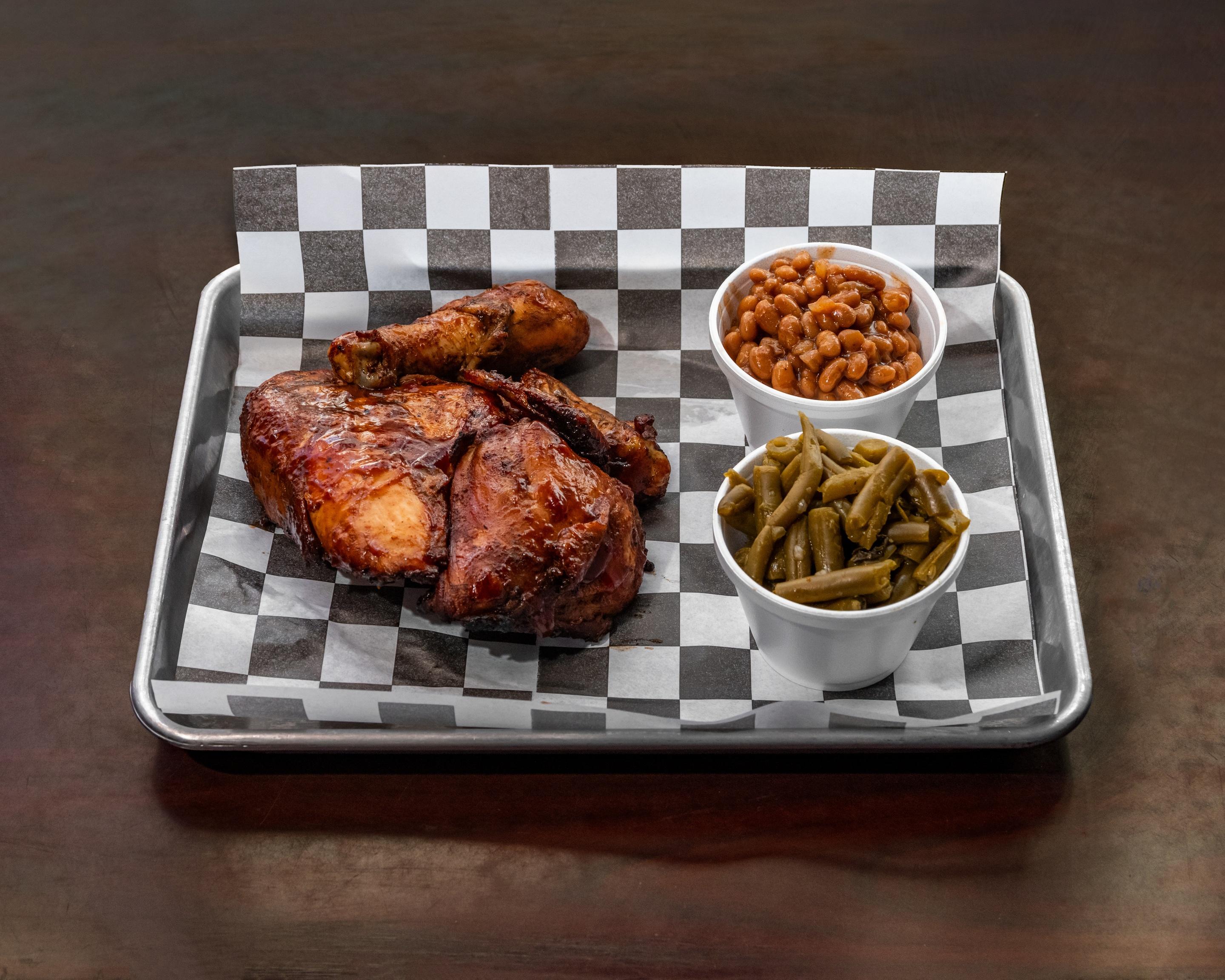 Smoked Half Chicken.