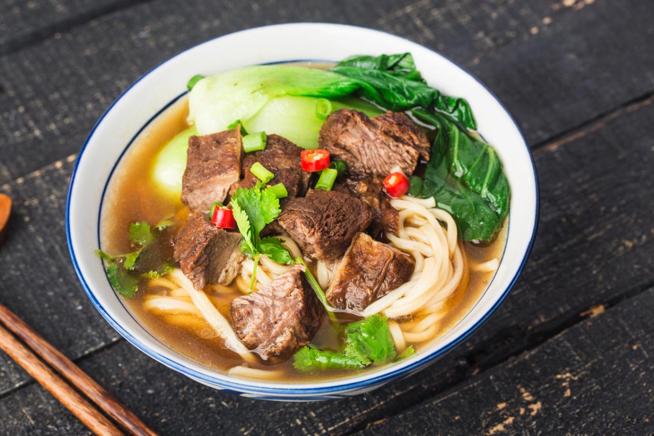 Slow Braised Beef Noodles.