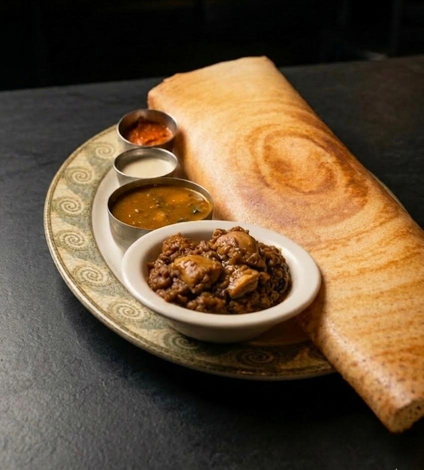 Chettinadu Chicken Dosa.