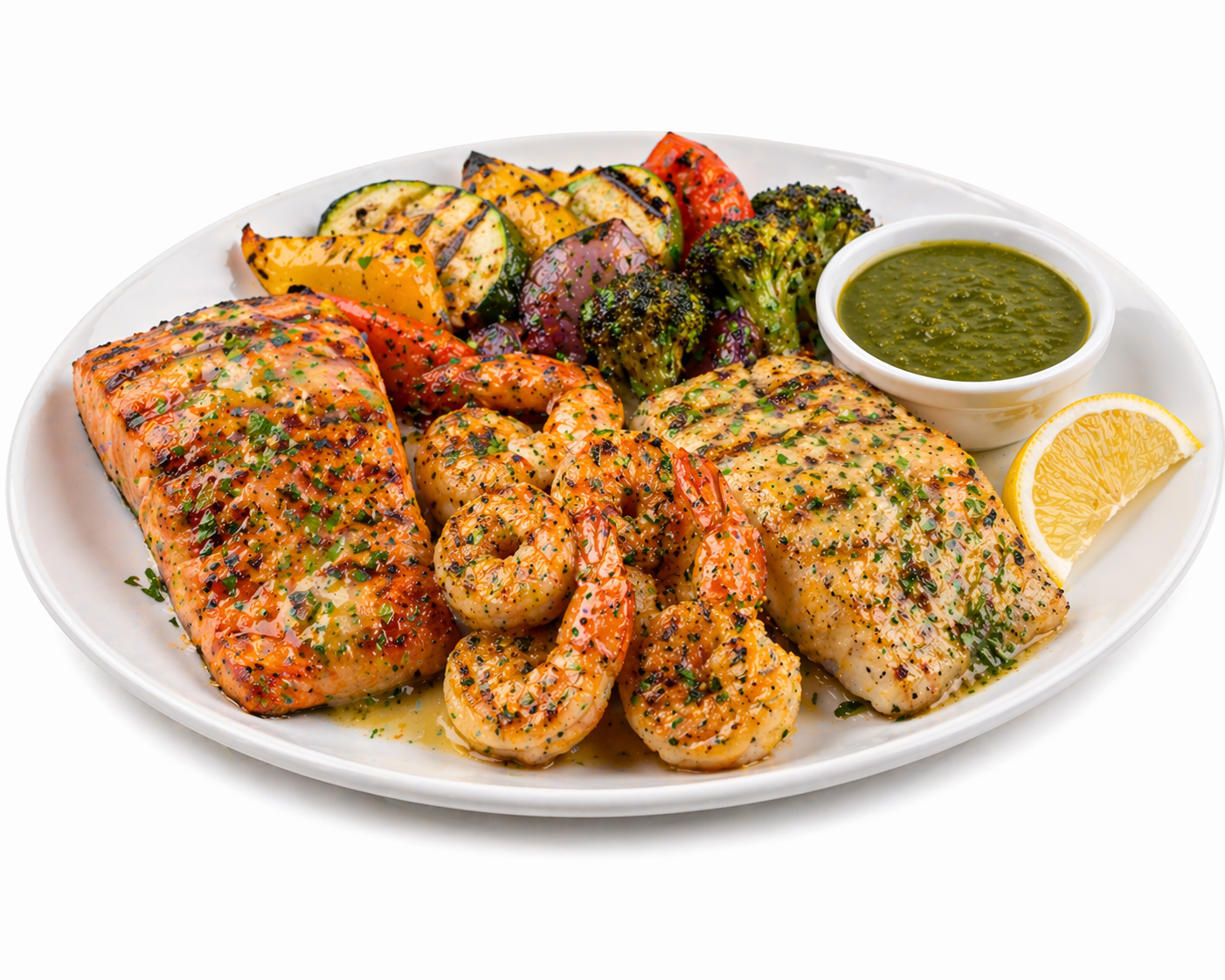 Mixed Seafood Grill.