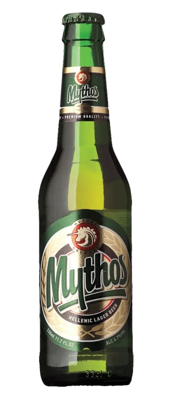 Mythos Greek Beer.