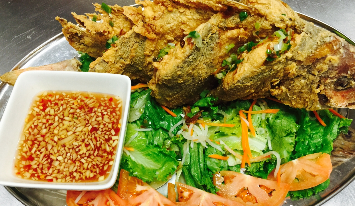 S12. Deep Fried Whole Rockfish - Ca Rockfish Chien Gion.